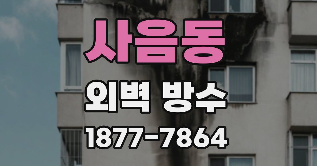 사음동 외벽 방수