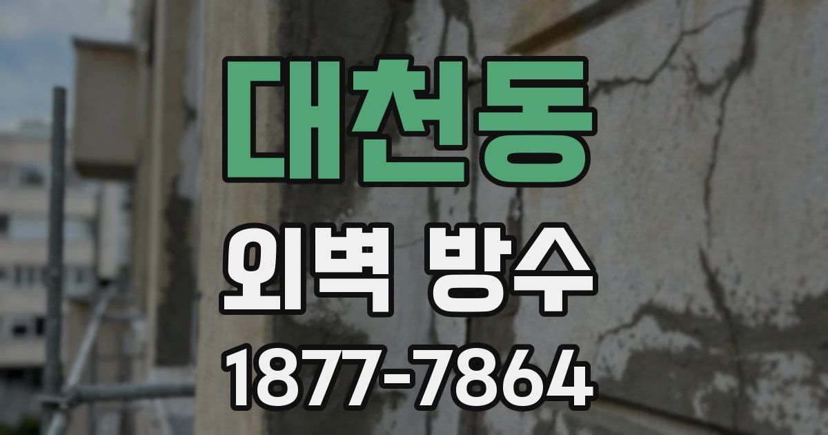 대천동 외벽 방수