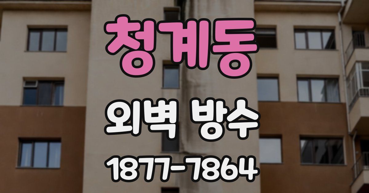 청계동 외벽 방수