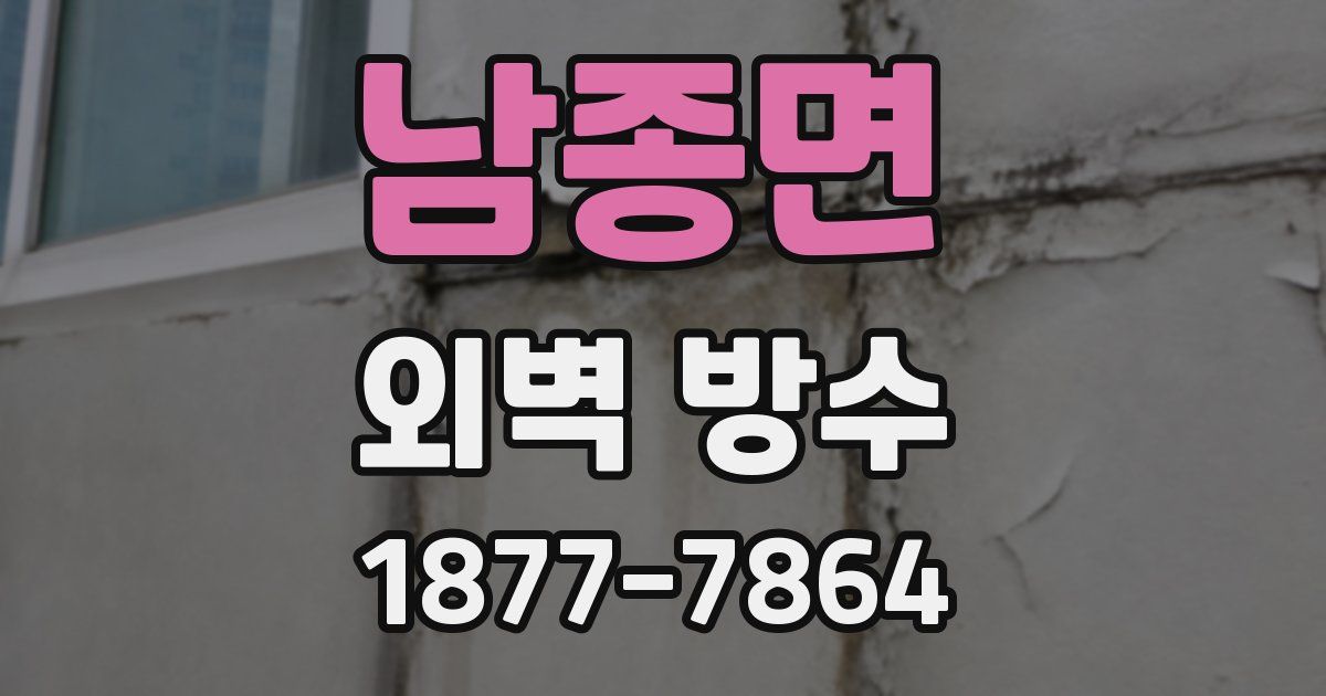 남종면 외벽 방수