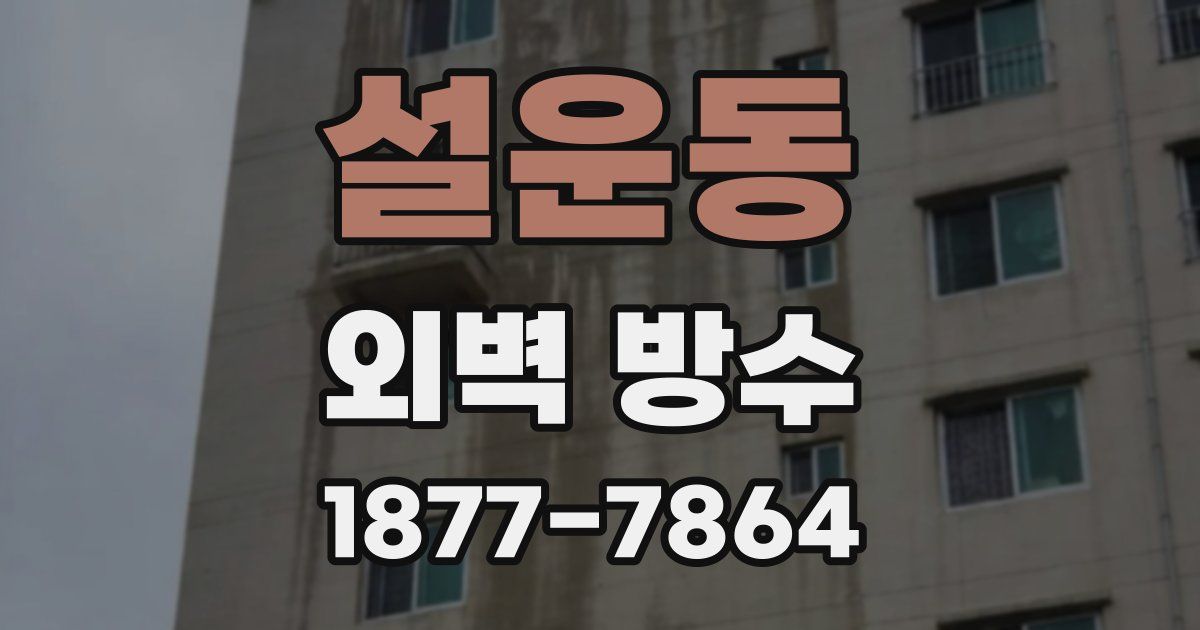 설운동 외벽 방수