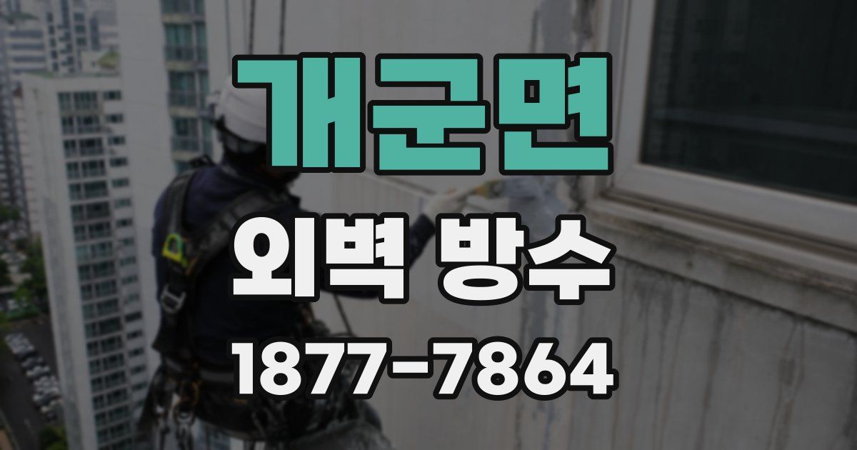 개군면 외벽 방수