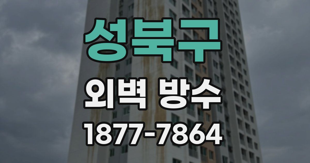 성북구 외벽 방수