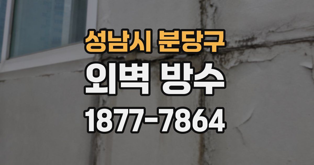 성남시 분당구 외벽 방수