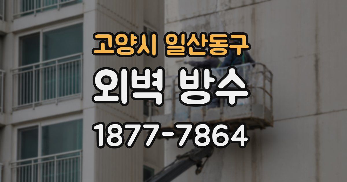 고양시 일산동구 외벽 방수
