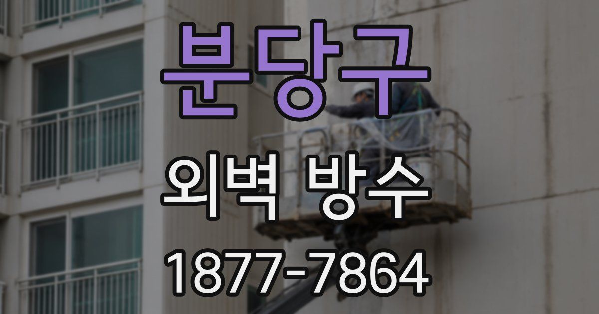 분당구 외벽 방수