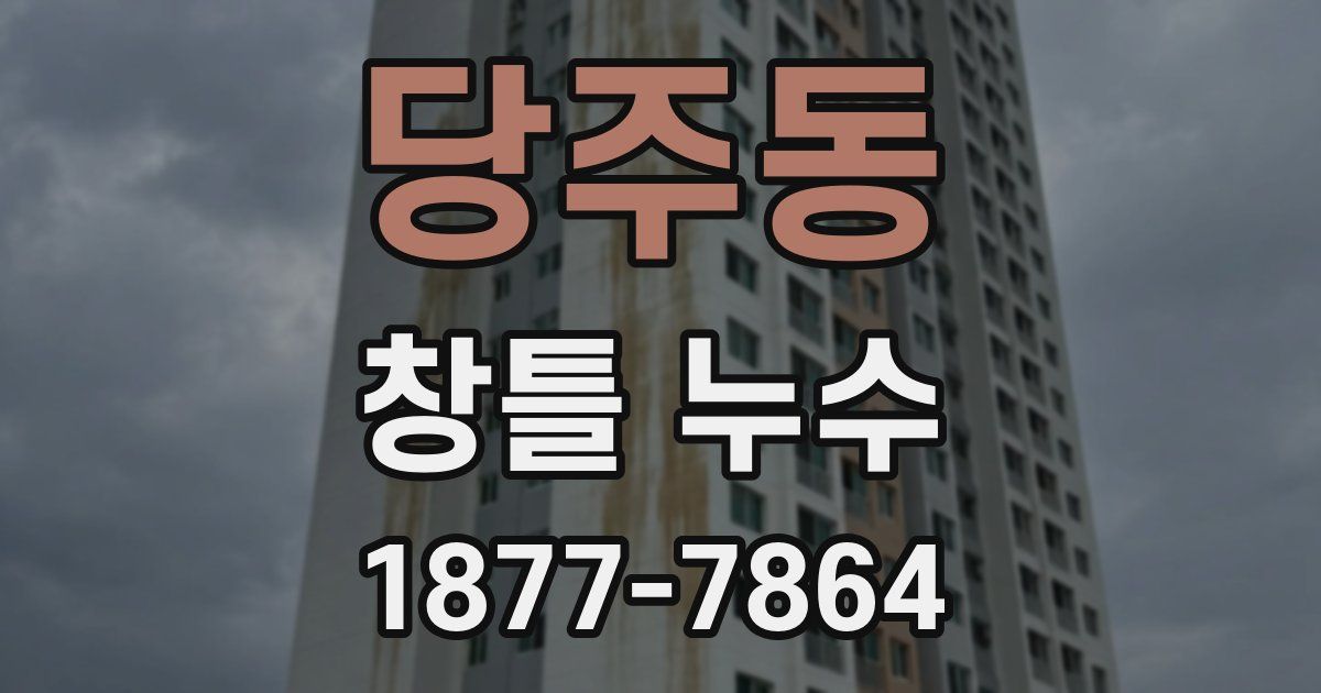 당주동 창틀 누수