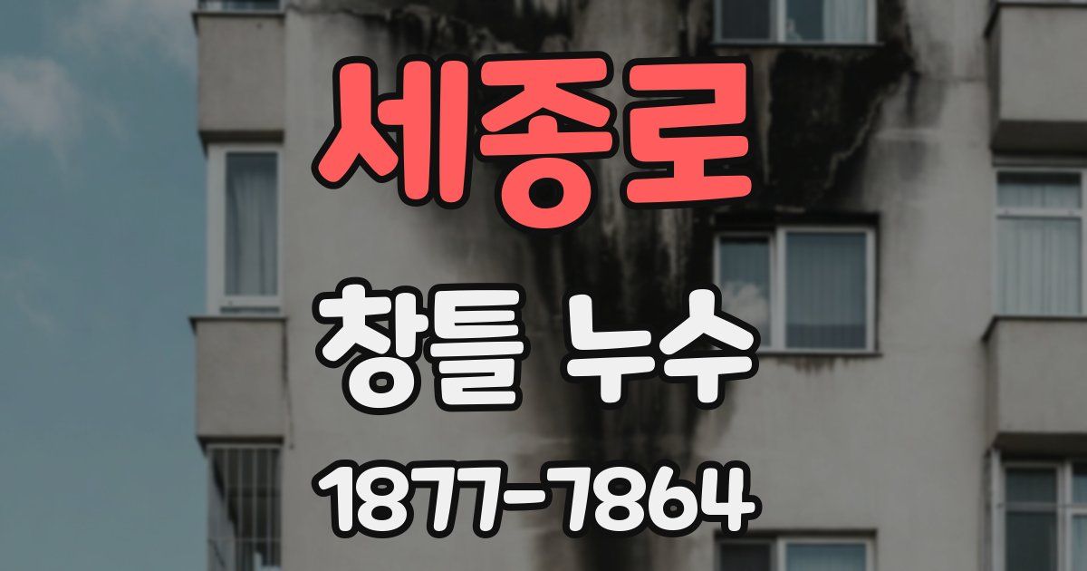 세종로 창틀 누수