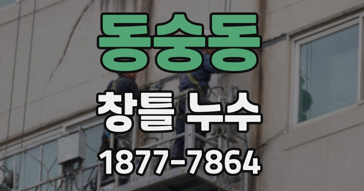 동숭동 창틀 누수