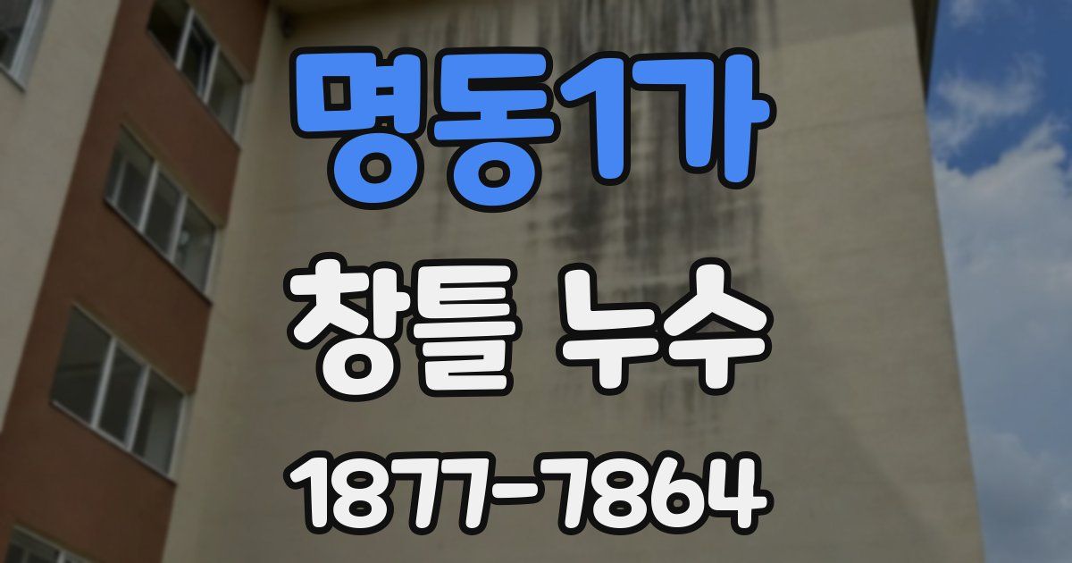 명동1가 창틀 누수