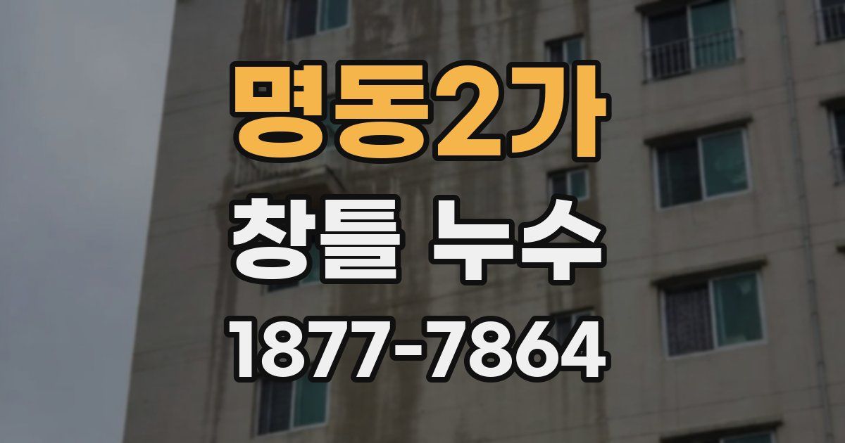 명동2가 창틀 누수