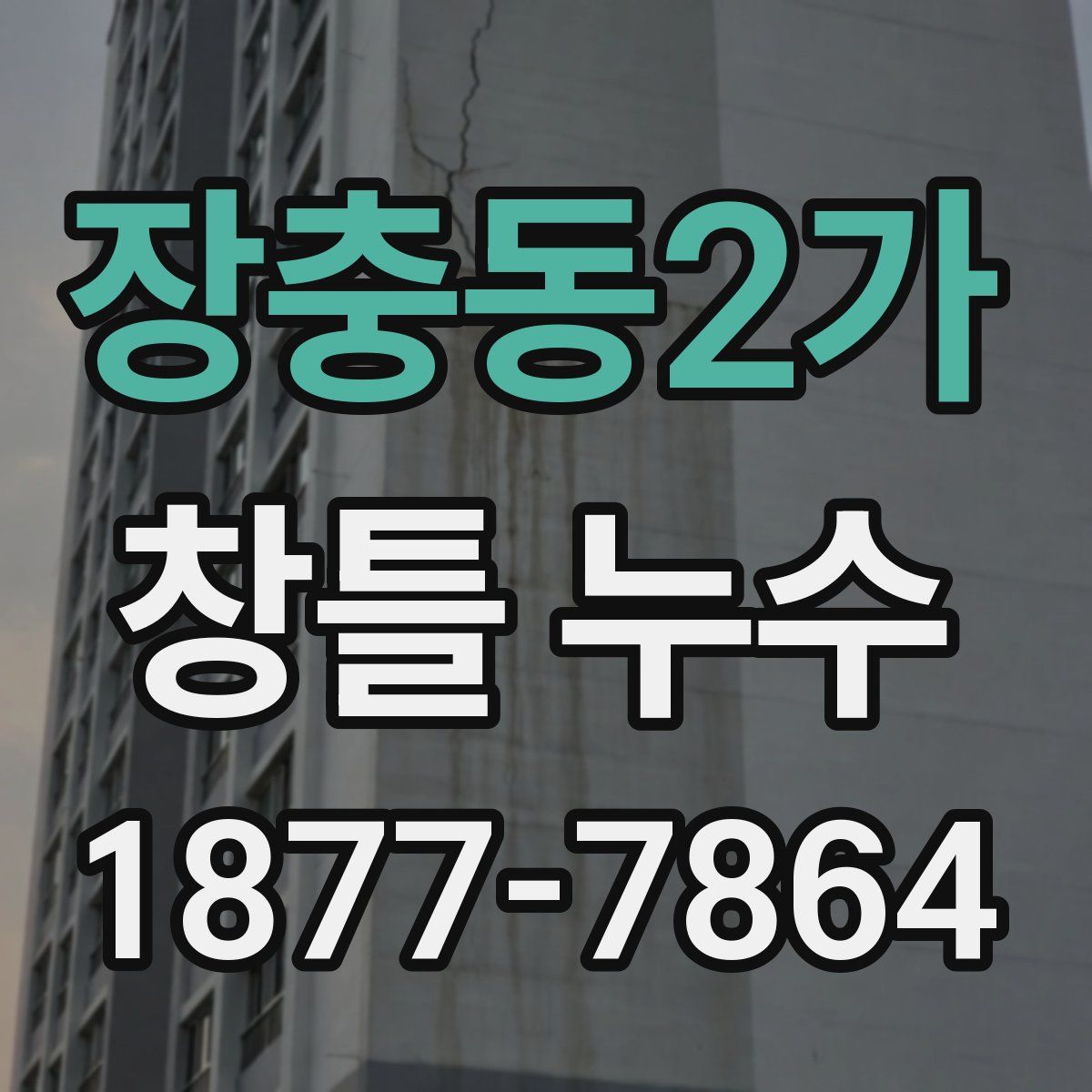 장충동2가 창틀 누수