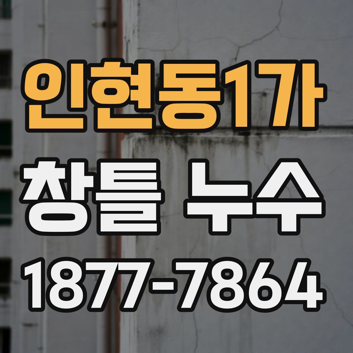 인현동1가 창틀 누수