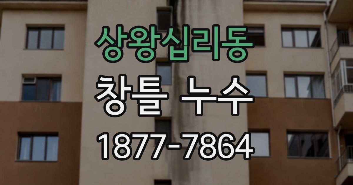 상왕십리동 창틀 누수