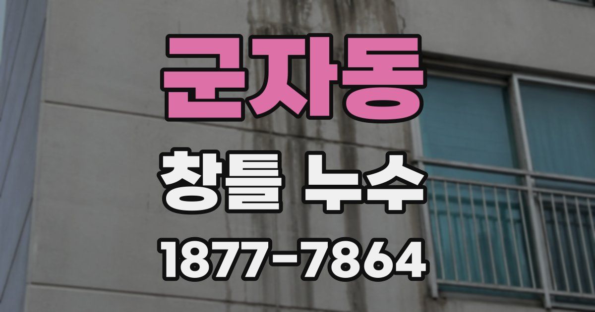 군자동 창틀 누수