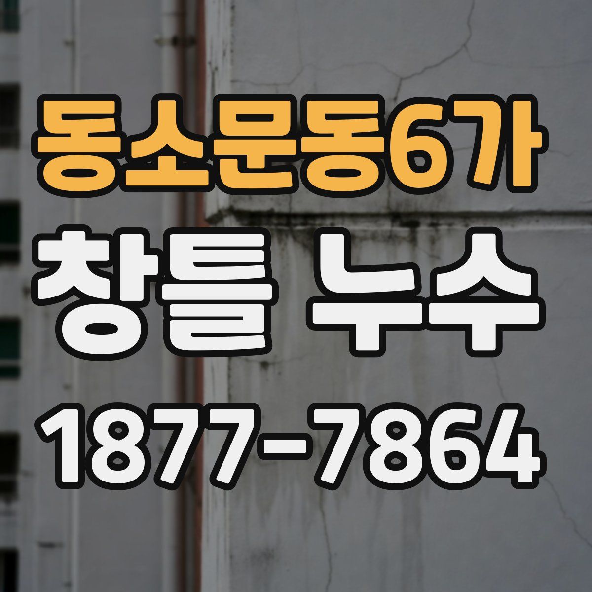 동소문동6가 창틀 누수