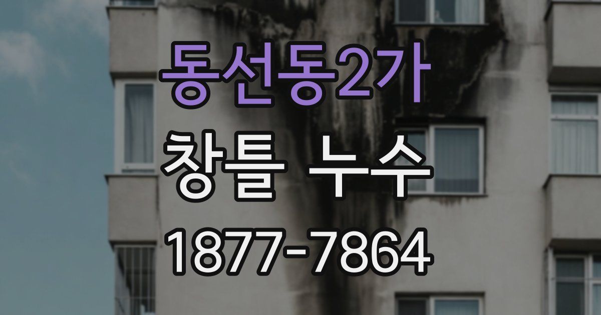 동선동2가 창틀 누수