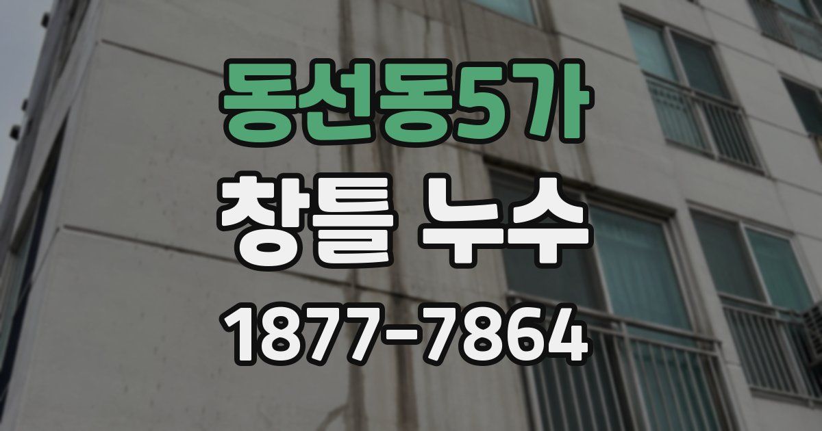 동선동5가 창틀 누수