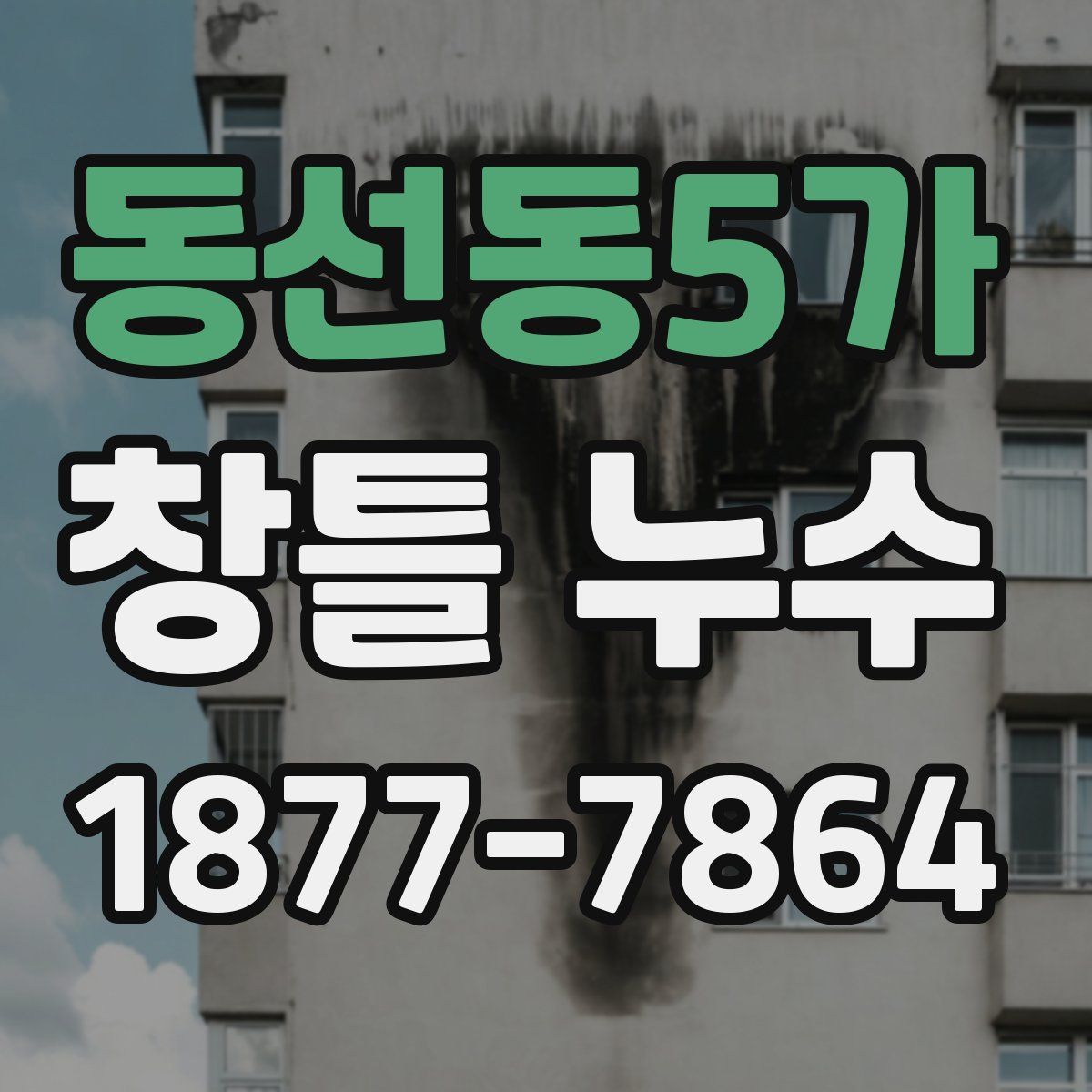 동선동5가 창틀 누수