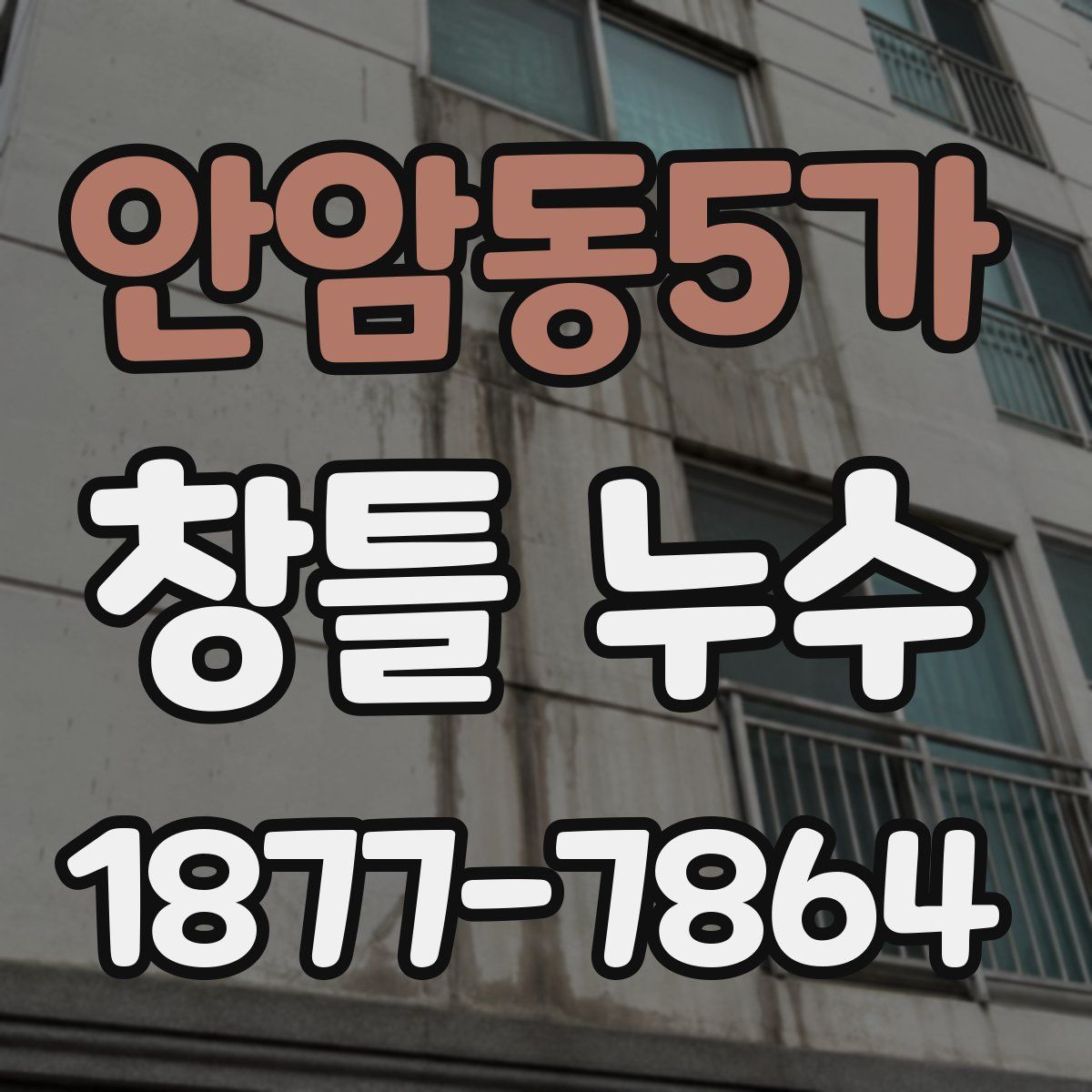 안암동5가 창틀 누수