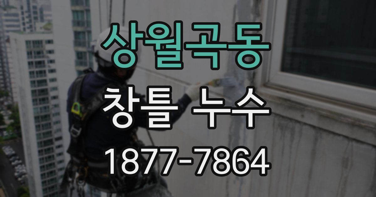 상월곡동 창틀 누수