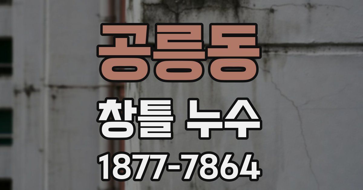 공릉동 창틀 누수