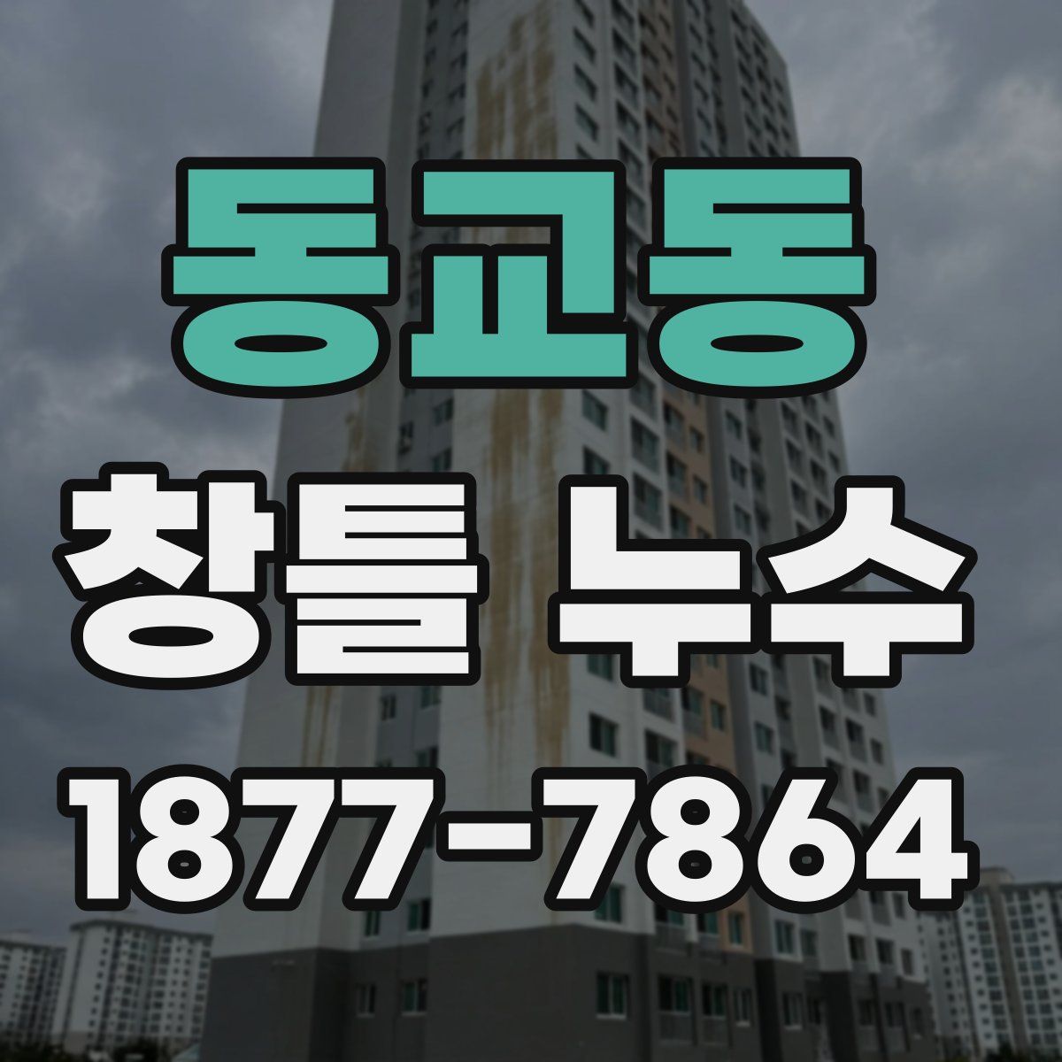 동교동 창틀 누수