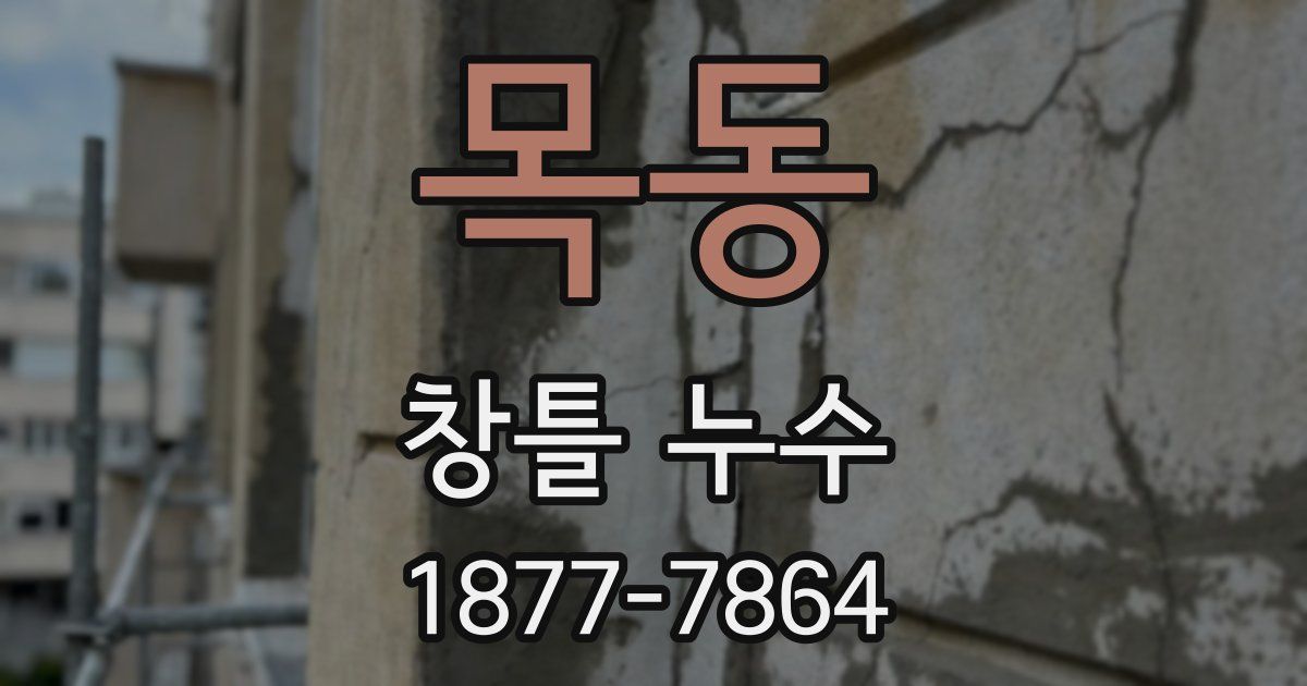 목동 창틀 누수