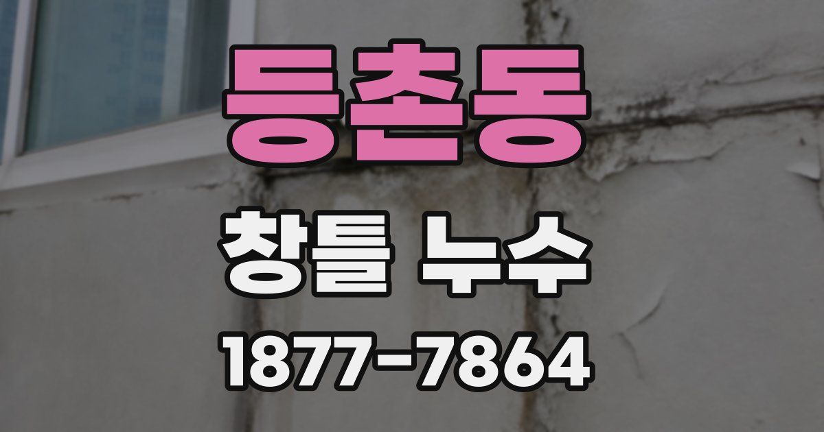 등촌동 창틀 누수