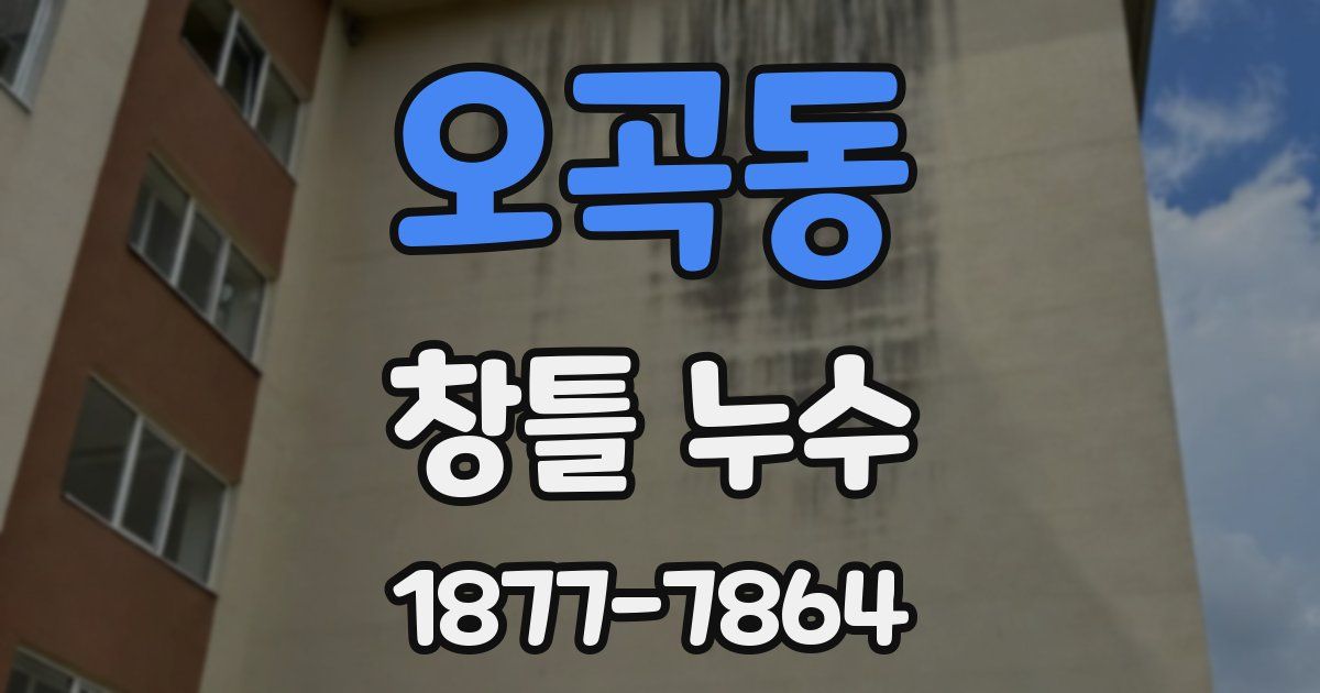 오곡동 창틀 누수