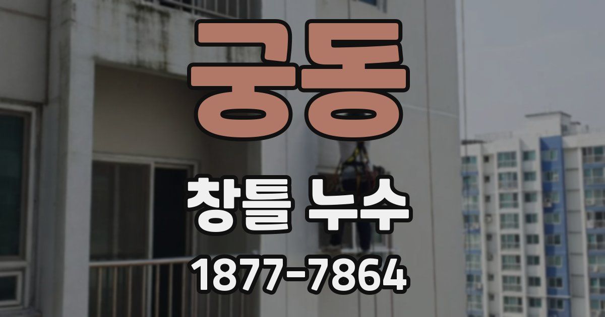 궁동 창틀 누수