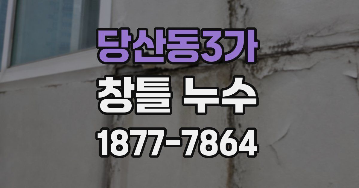 당산동3가 창틀 누수