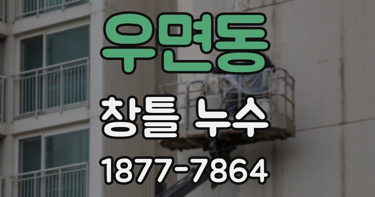 우면동 창틀 누수