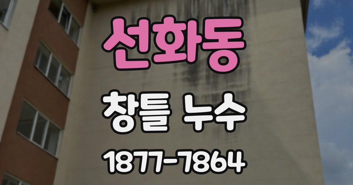 선화동 창틀 누수