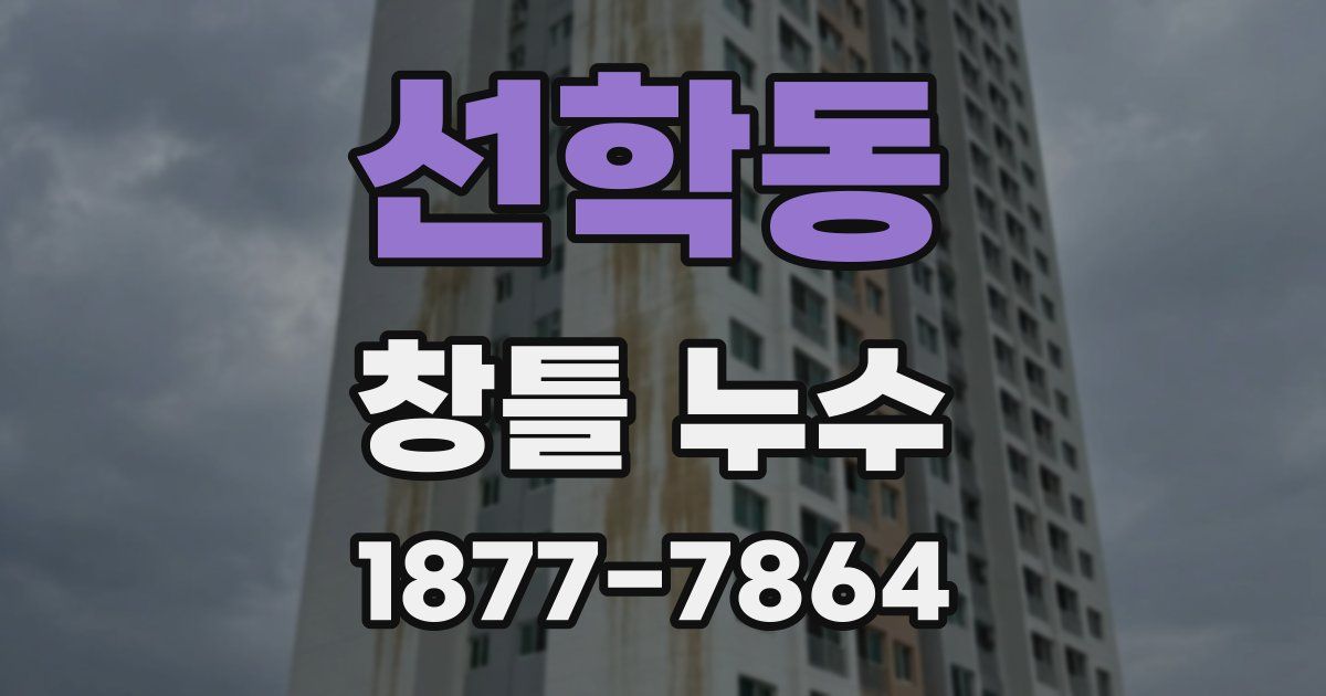 선학동 창틀 누수