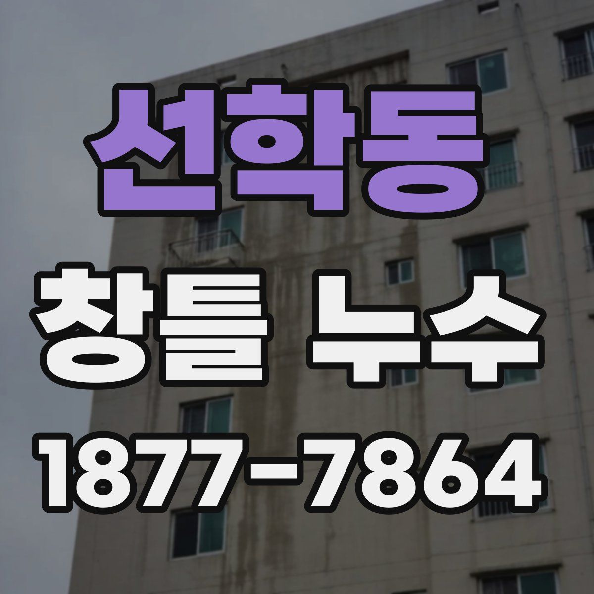선학동 창틀 누수