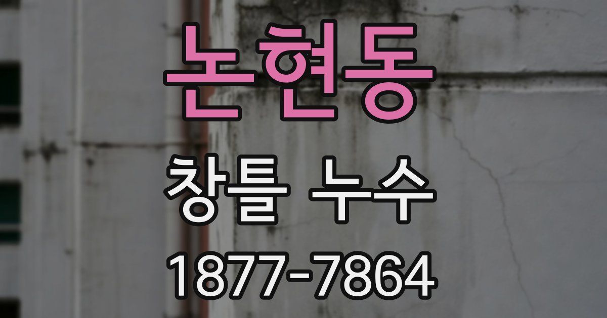 논현동 창틀 누수