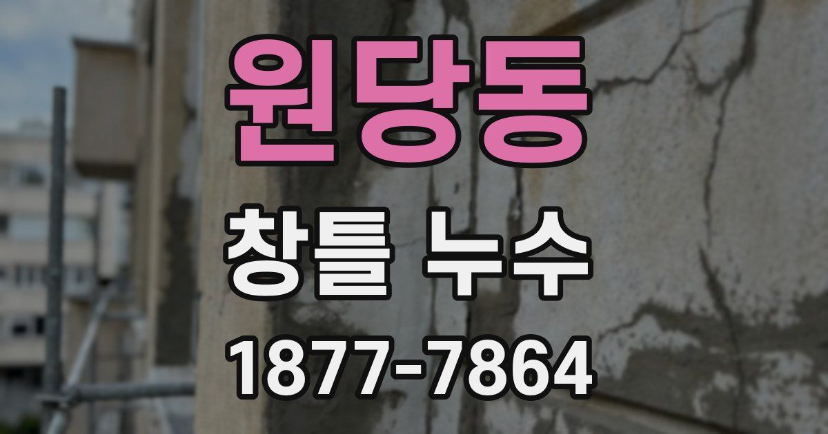 원당동 창틀 누수