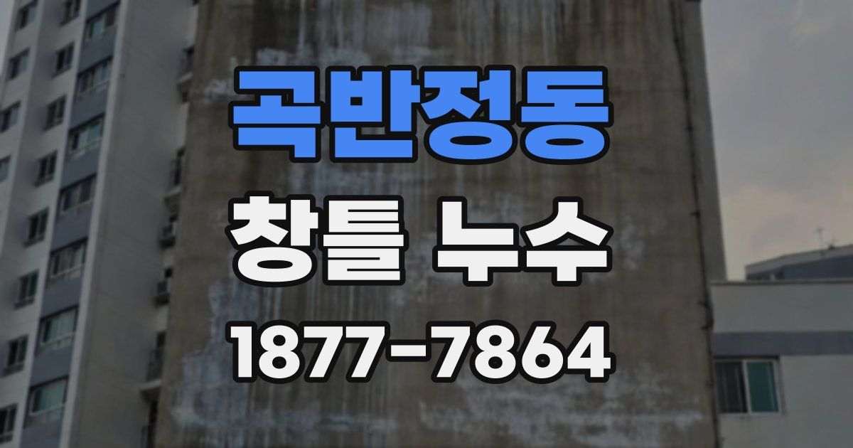 곡반정동 창틀 누수