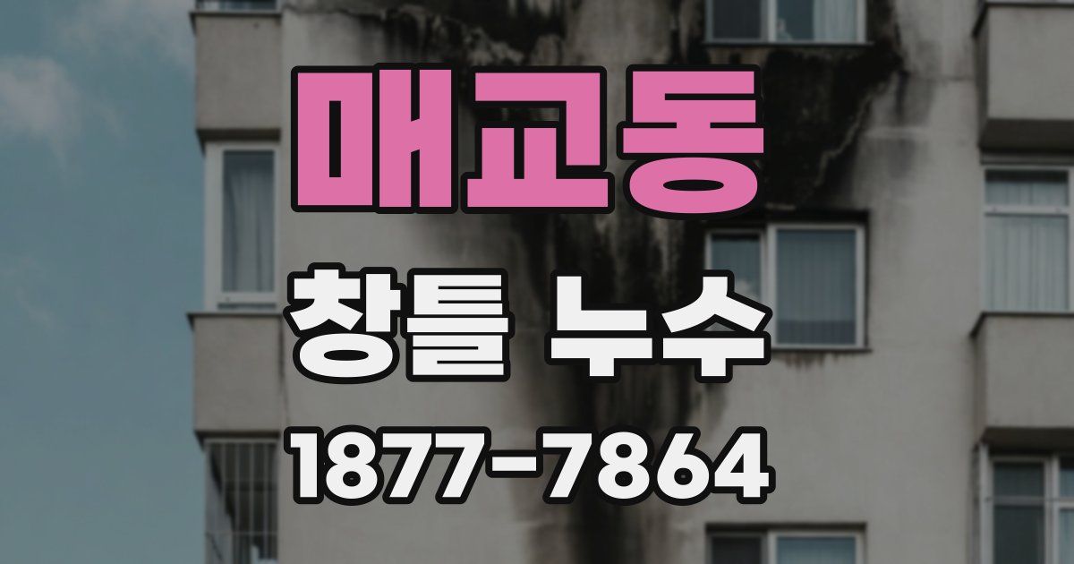 매교동 창틀 누수
