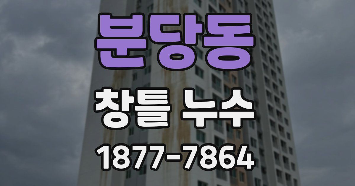 분당동 창틀 누수