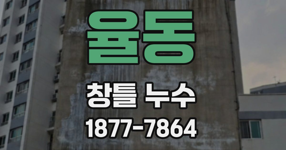 율동 창틀 누수