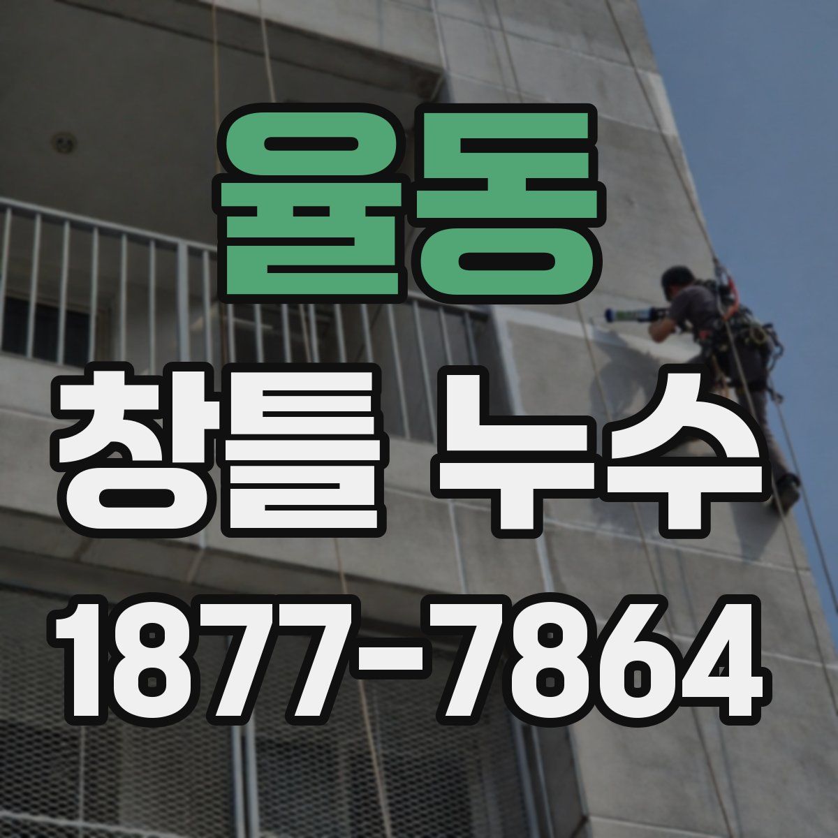 율동 창틀 누수