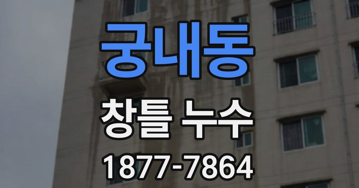 궁내동 창틀 누수