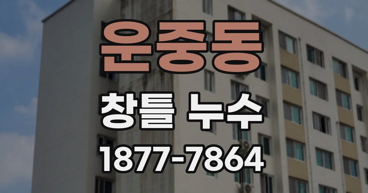 운중동 창틀 누수