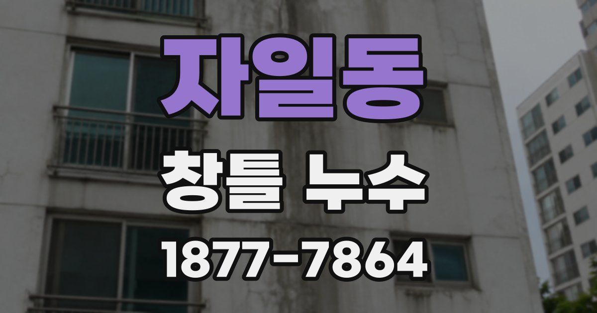 자일동 창틀 누수