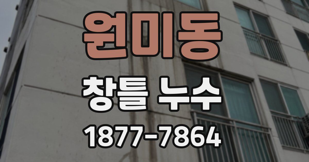 원미동 창틀 누수