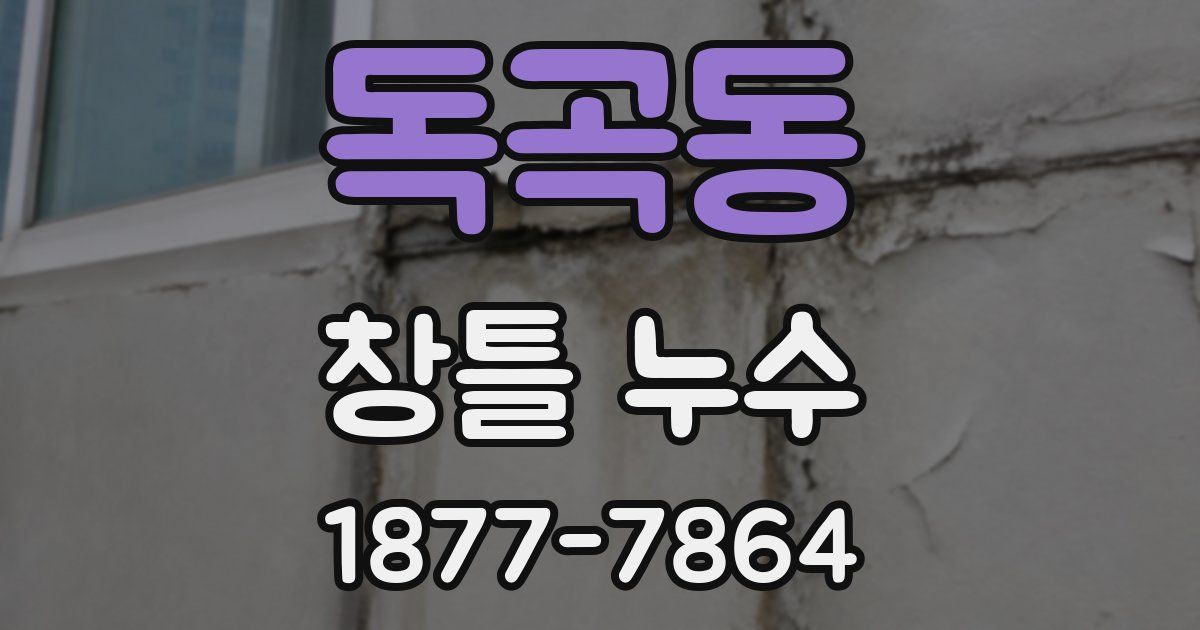 독곡동 창틀 누수