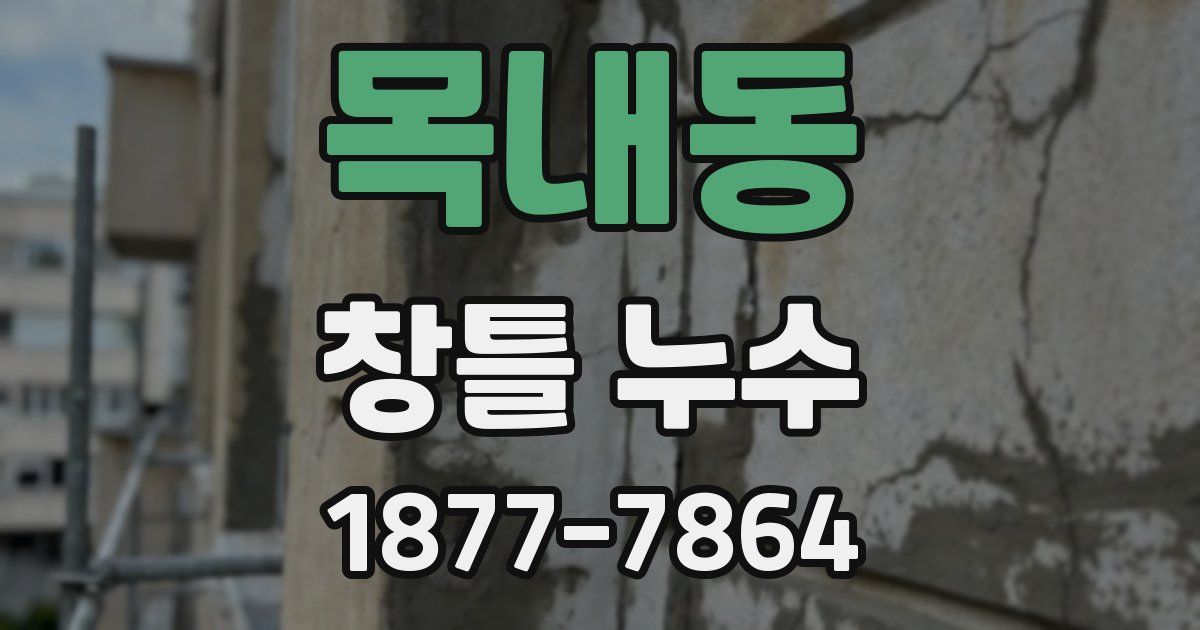 목내동 창틀 누수