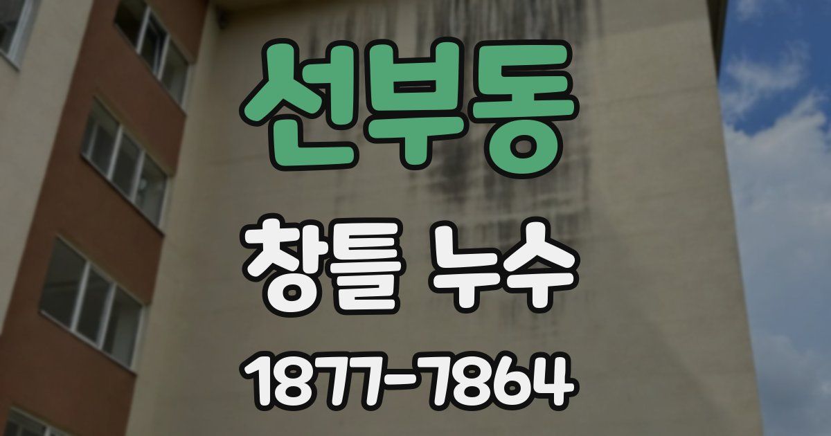 선부동 창틀 누수